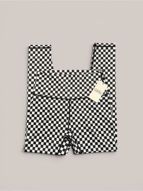 The Barbell Cartel Black and White Checkered Leggings